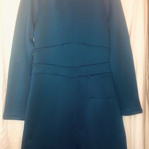Teal Athleta Dress w zip bodice Sz L